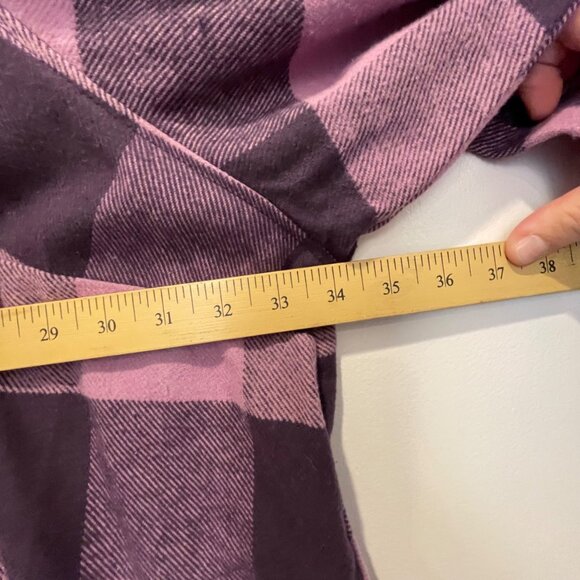 NWT Lane Bryant Womens Purple, lilac Flannel Plaid Button-Up Shirt 34/36, 6X NEW - Picture 9 of 10